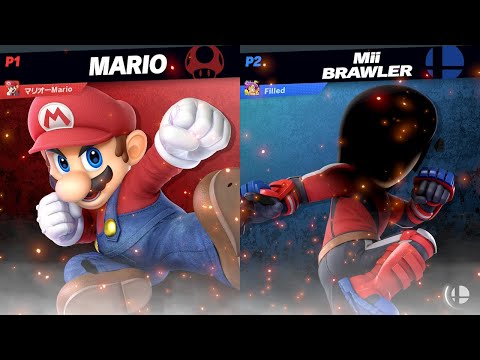 Super Smash Bros Ultimate MarioRyu (Mario) vs Filled (Mii Brawler)