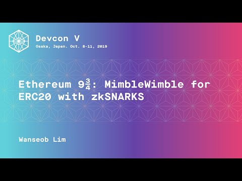Ethereum 9¾: MimbleWimble for ERC20 with ZK Snark preview
