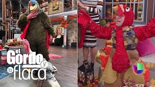 GyF | Raúl sorprendió con su disfraz y Carlitos 'El Productor' asustó al pavo