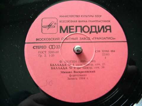 Mikhail Voskresensky plays Chopin Ballade No.1 in G minor, op.23