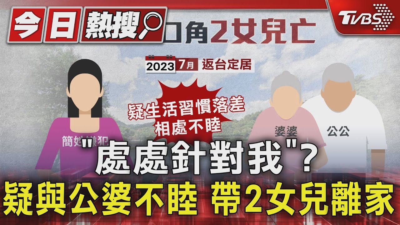 「處處針對我」?疑與公婆不睦 帶2女兒離家