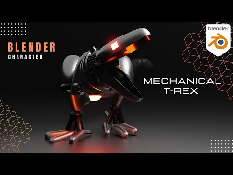 Mechanical T-Rex in Blender - Epic 3D Animation!