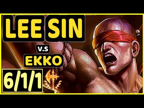 ONFLEEK (LEE SIN) vs EKKO - 6/1/1 KDA JUNGLE CHALLENGER GAMEPLAY - KR