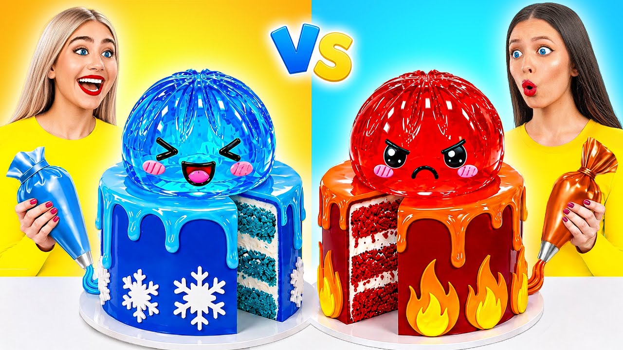 Hot vs Cold Cake Decorating Challenge | Funny Cooking Battle by Multi DO Challenge