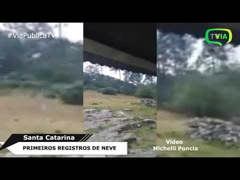 Cidades de Santa Catarina registram a primeira neve do ano