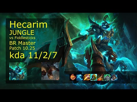 Hecarim Jungle vs Fiddlesticks - BR Master 11/2/7 Patch 10.25 Gameplay