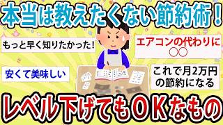 【有益】本当は教えたくない節約術！レベル下げてもOKなもの教えて！【ガルちゃん】