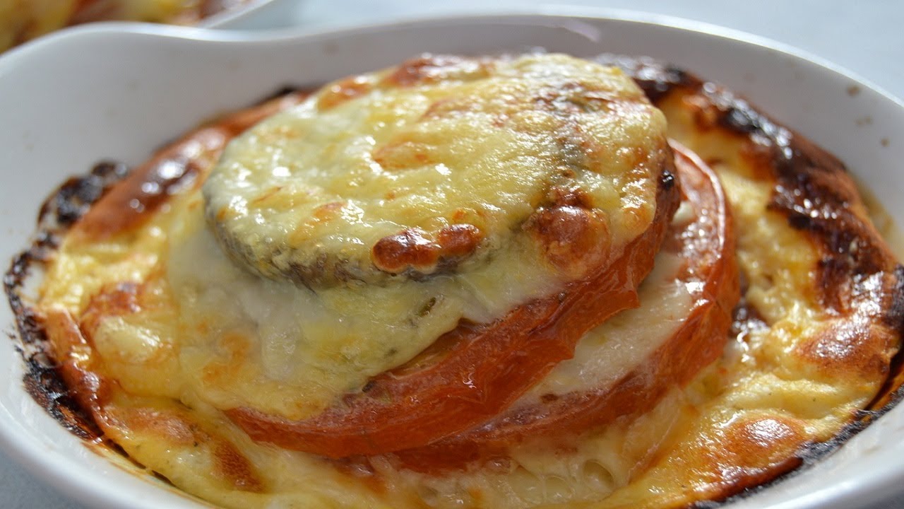 Milhojas de Berenjena, Tomate y Mozzarella