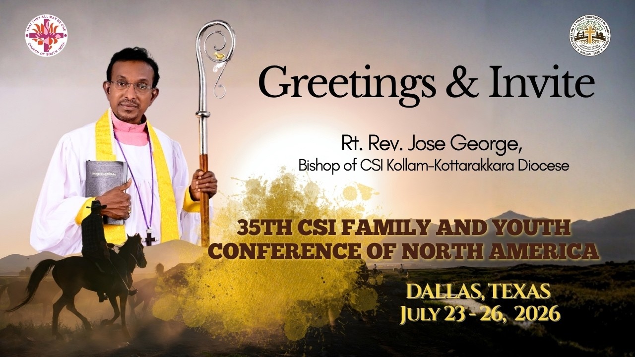 Rt. Rev. Jose George - Greetings & Invite