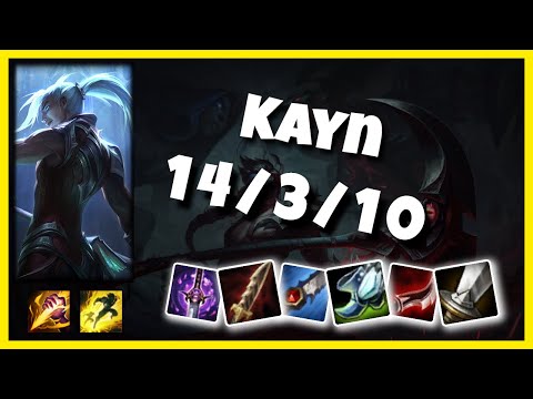KOREAN Challenger Kayn JUNGLE (14/3/10) vs EKKO Gameplay Replay - Patch 10.18