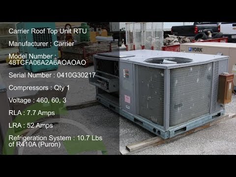 Green Industrial Quick Takes - USED 5 TON ROOF TOP UNIT RTU CARRIER