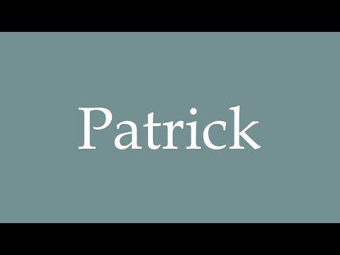 How to Pronounce ''Patrick'' Correctly in French
