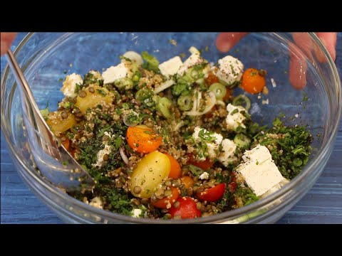 Quinoa Puy Lentil and Feta Salad