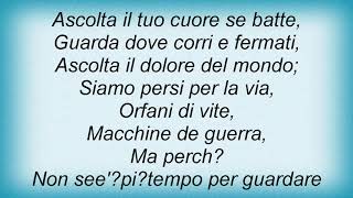 Andrea Bocelli - Macchine Da Guerra Lyrics