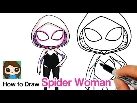 How to Draw Spider Gwen | Spider Man Into the Spider Verse