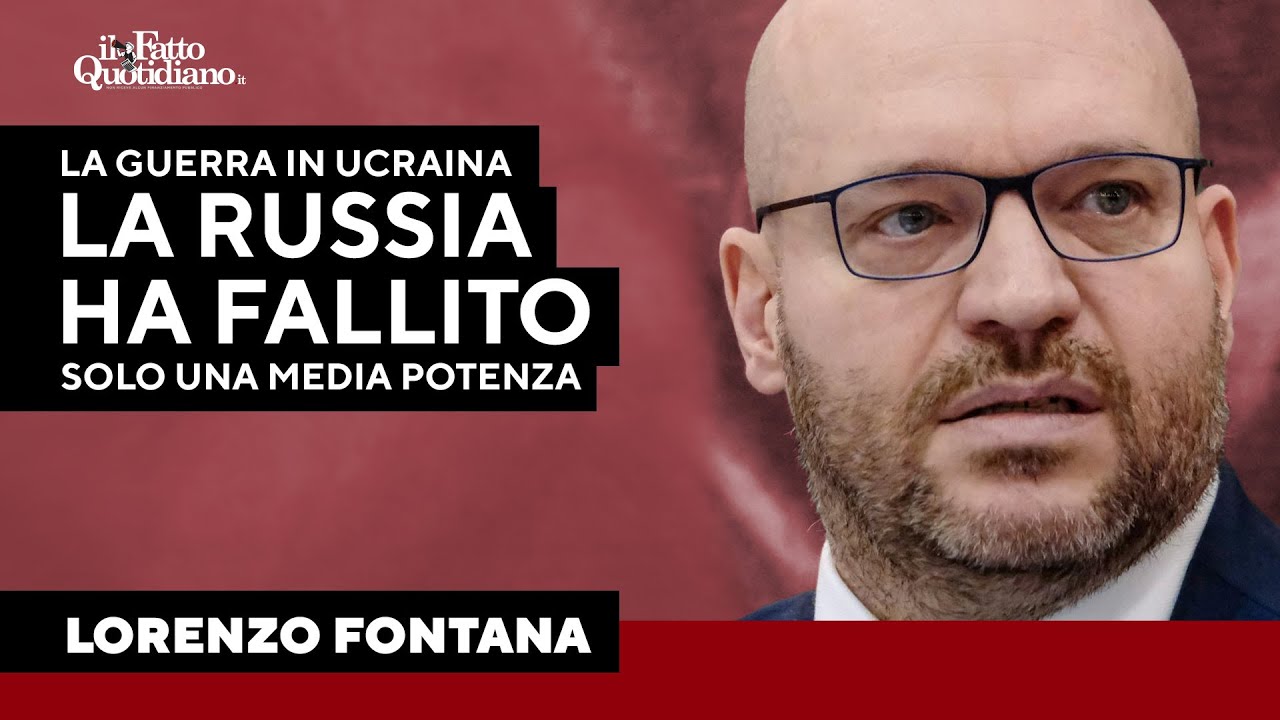 "La Russia ha fallito, solo una media potenza", le parole di Fontana sulla guerra in Ucraina