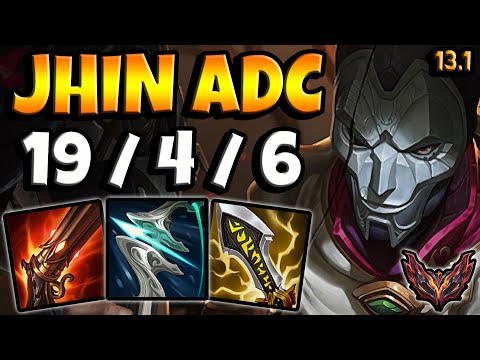 Jhin ADC vs Zeri / EUW Grandmaster / Patch 13.1 / Season 13 [ 19 / 4 / 6 ] ✅