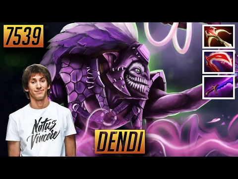 Dendi IMBA Dazzle CARRY Build EZ RAMPAGE 7539 MMR Dota 2 #proreplay