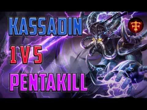 Cosmic Reaver Kassadin 1v5 Pentakill - League of Legends