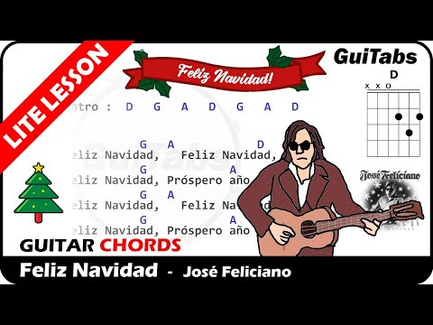 FELIZ NAVIDAD 🎄 - José Feliciano ( Lyrics and GuiTar Chords ) 🎸