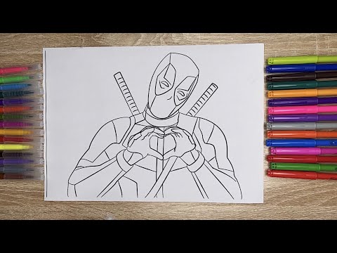 Deadpool coloring book\Deadpool coloring page