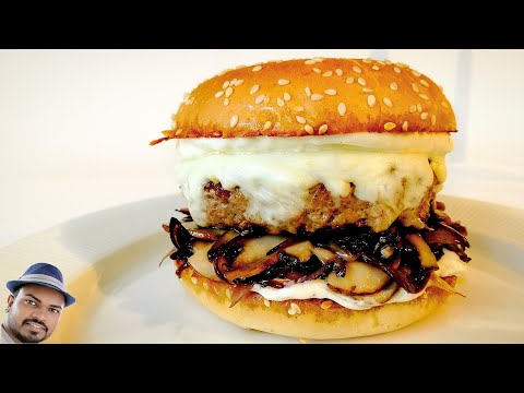 Swiss Burger Mushroom with Truffle Aioli | Serve these babies on a weeknight or a fun dinner party