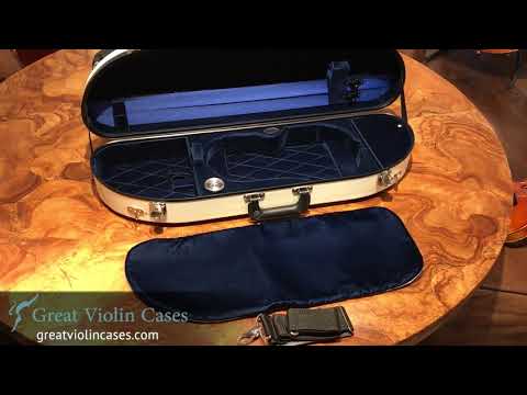 Bobelock 1047 Fiberglass Half Moon Violin Case Pink image 6