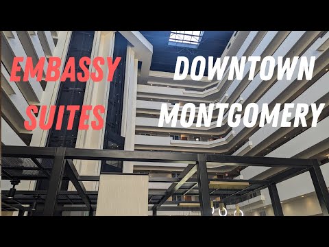 Embassy Suites Hotel in Downtown Montgomery Alabama Full Tour and Mini Review