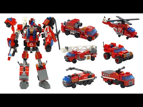 LEGO City Fire Rescue 6in1 Robot Compilation - LEGO Speed Build | Unofficial