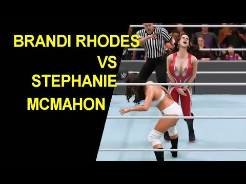WWE 2K18 Brandi Rhodes vs Stephanie McMahon