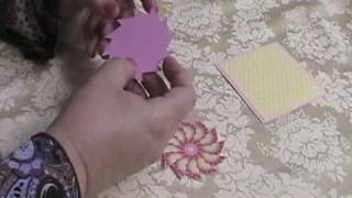 Yellow Gate Fold Card with Kaleidoscope Background and Center Element