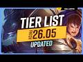 NEW UPDATED TIER LIST For PATCH 26 05 League Of Legends