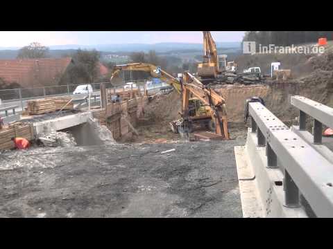A70 motorway construction site between Kulmbach/Neudrossenfeld and Bayreuth/Kulmbach junction