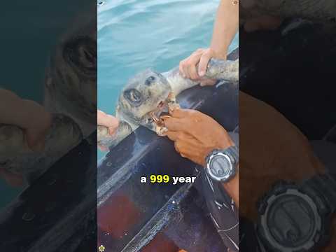 Rescuing a turtle entangled in barnacles.#animals #foryou #youtube #youtubeshorts