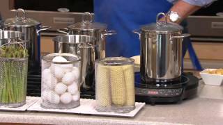CooksEssentials 4 quart Stainless Steel Multipot with Strainer on QVC