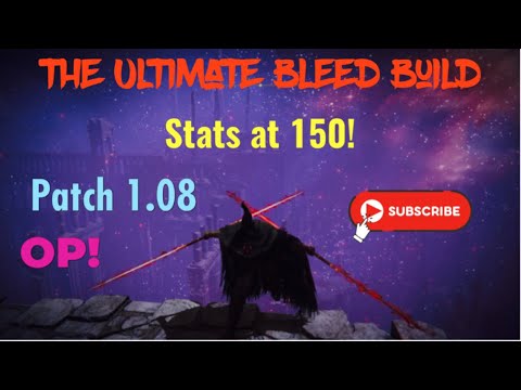 Insane Damage Bleed Build! (Stats at 150, Elden Ring Patch 1.08) 🩸 ⚔️ 🤘
