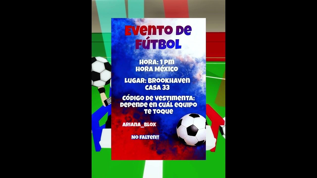 Evento de fútbol!!💙❤️#roblox #evento #noflop #brookhaven #ariana #apoyoplis #futbol #partido