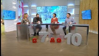 Кристина Стяжкина и Олег Боровков в программе "с 7 до 9" на телеканале "Югра" от 09.02.2018