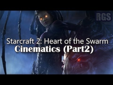 StarCraft 2: Heart of the Swarm - All Cinematics (Part 2) [HD]