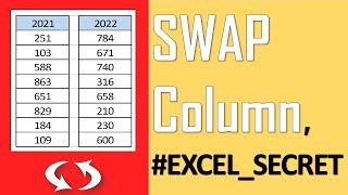 Quickly Swap the Position of Two Column in Excel | Swap Data in Excel