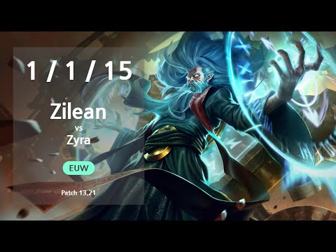 Zilean Support vs Zyra - EUW GrandMaster Patch 13.21