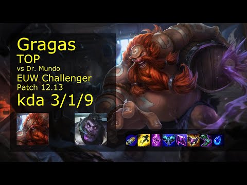Rank 4 EUW Gragas Top: Gragas vs Dr. Mundo