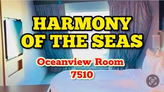Royal Harmony of the Seas Oceanview Stateroom 7510 Cabin Futon Sofa