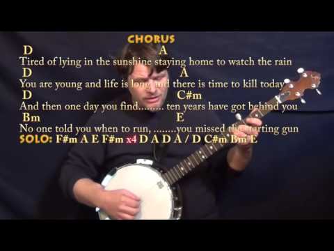 Time (Pink Floyd) Banjo Cover Lesson with Chords/Lyrics