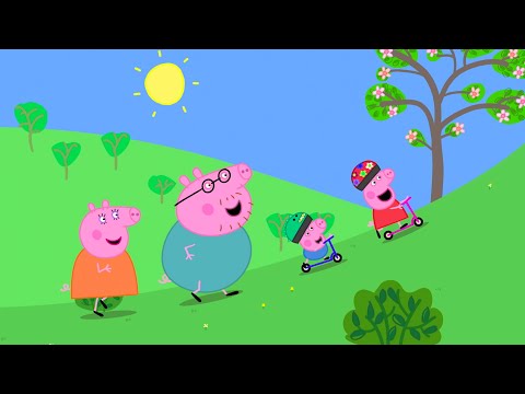 Capa de A corrida de scooters | Peppa Pig Português Brasil Episódios Completos