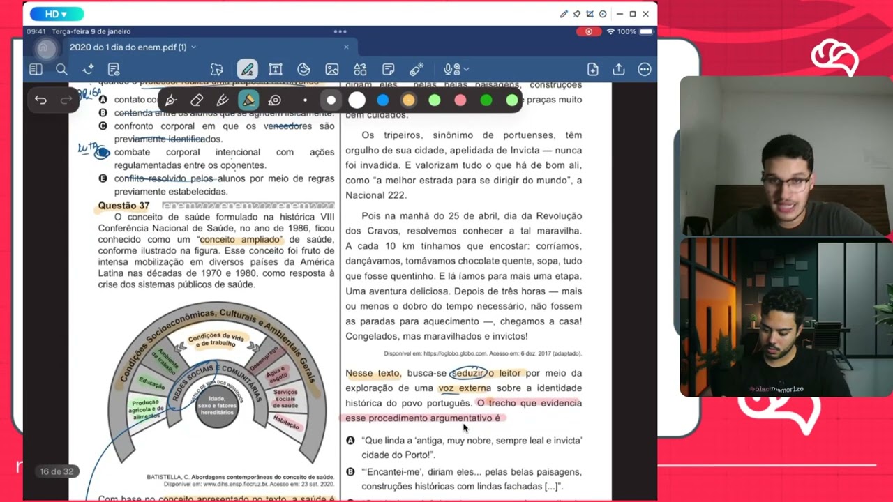 Resolução em Vídeo — Questão 38 ENEM 2020