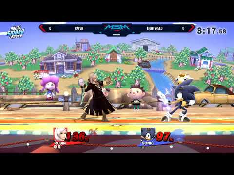MSM 146 - Raven (Robin) Vs. LightSpeed (Sonic) Winners Side - Smash 4