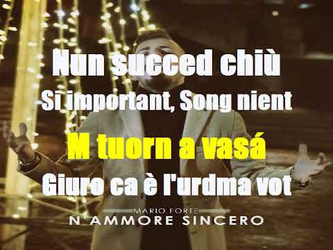 MARIO FORTE N'AMMORE SINCERO KARAOKE