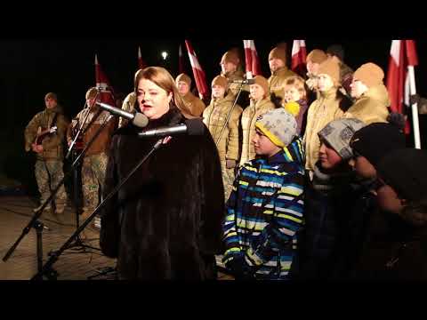 Lielvārdieši Lāčplēša dienu svin kopā ar nacionālo bruņoto spēku karavīriem 11.11.2017