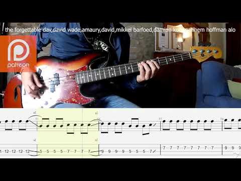 U2 - City of Blinding Lights BASS COVER + PLAY ALONG TAB + SCORE